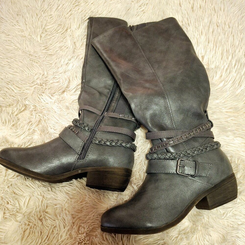 Women's Gray Casual/Dress Boots